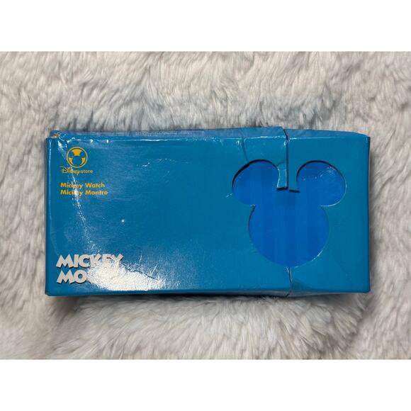 Disney Mickey Mouse Watch New in Box, Square with brown Leather wrist band - Picture 3 of 4